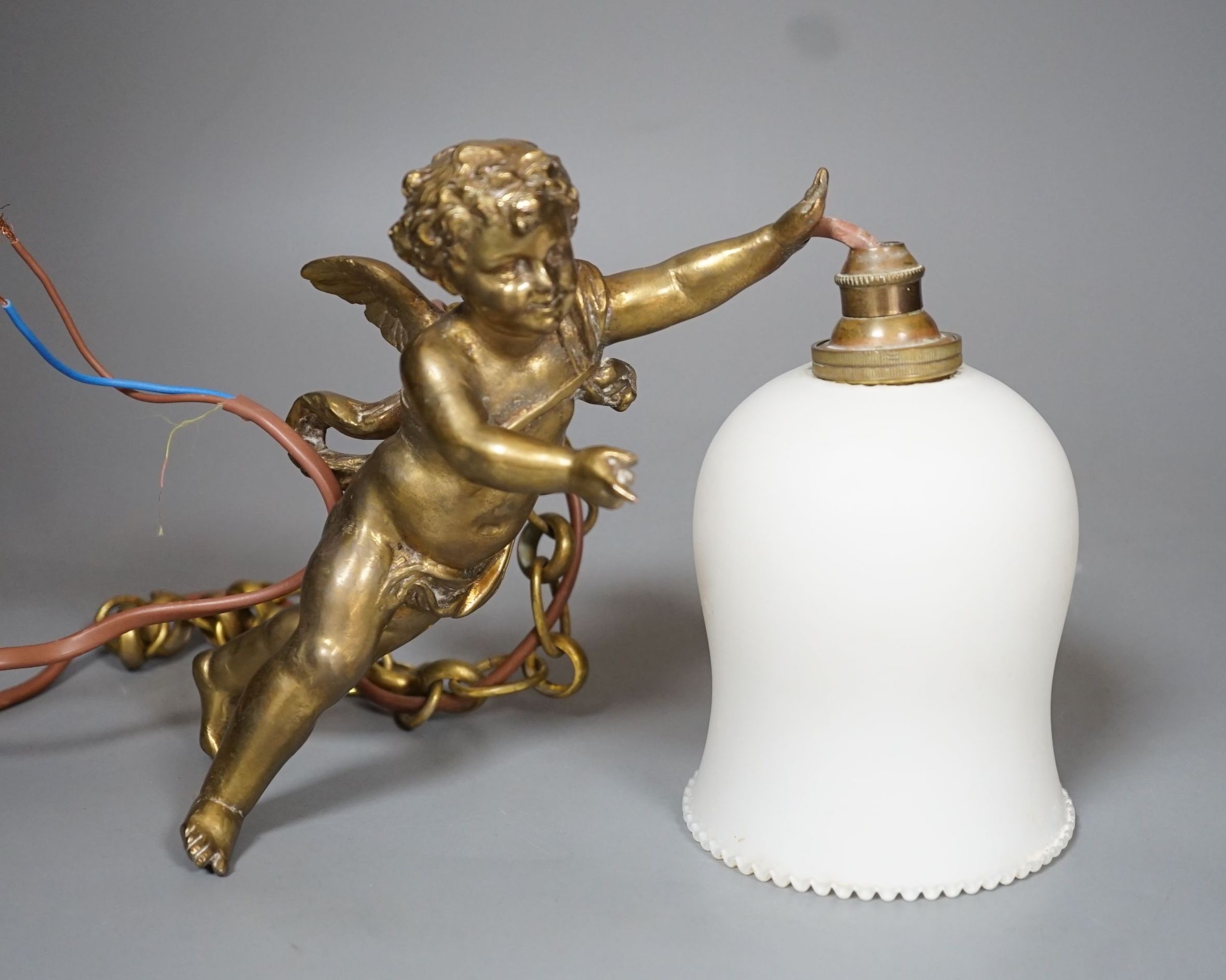 A cherub ceiling light